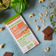 CHOCOLAT LAIT CAJOU CARAMELISEE BIO 100g