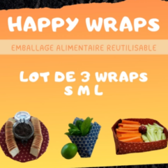 HAPPY WRAP TAILLE S+M+L EMBALLAGE ALIMENTAIRE