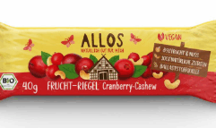 BARRE FRUITS CAJOU CRANBERRY BIO 40g