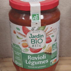 RAVIOLIS LEGUMES BIO 675g BOCAL
