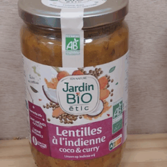 LENTILLES INDIENNES COCO CURRY BIO 680G